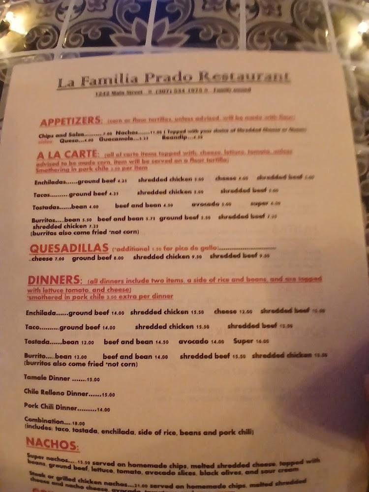 La Familia Prado Menu image 3