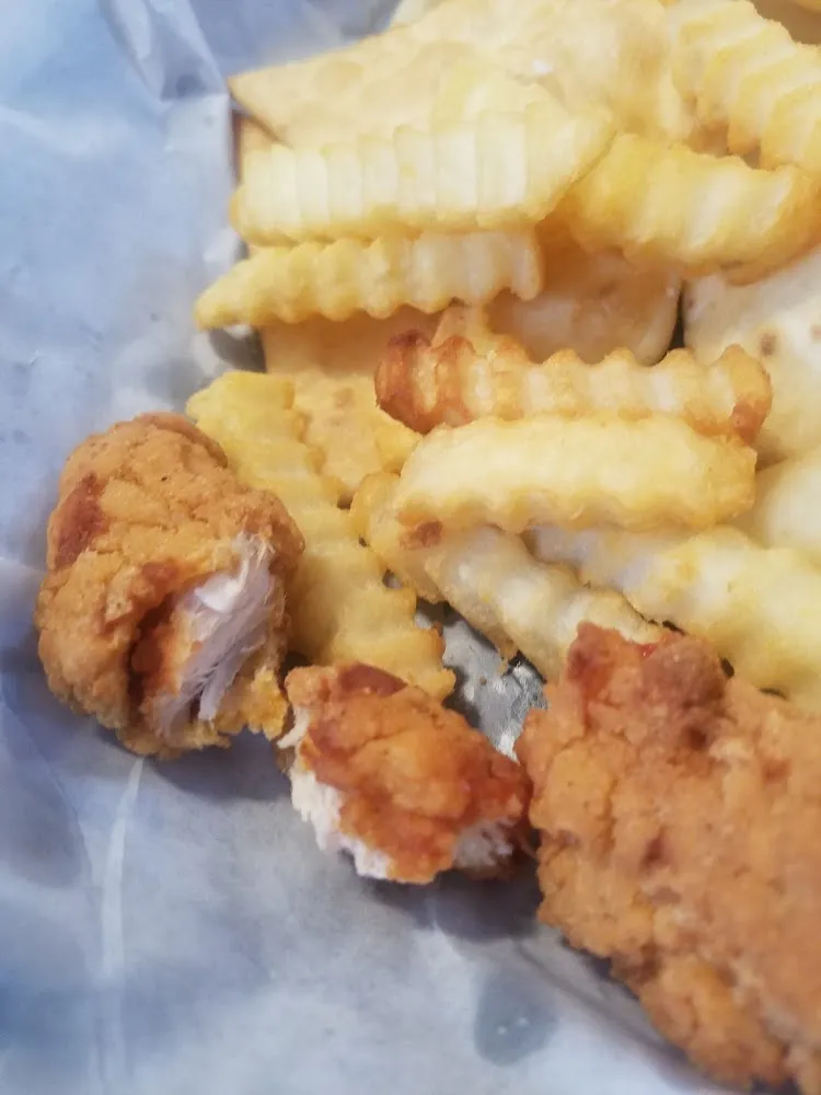 Three Chicken Strips Side of Fries